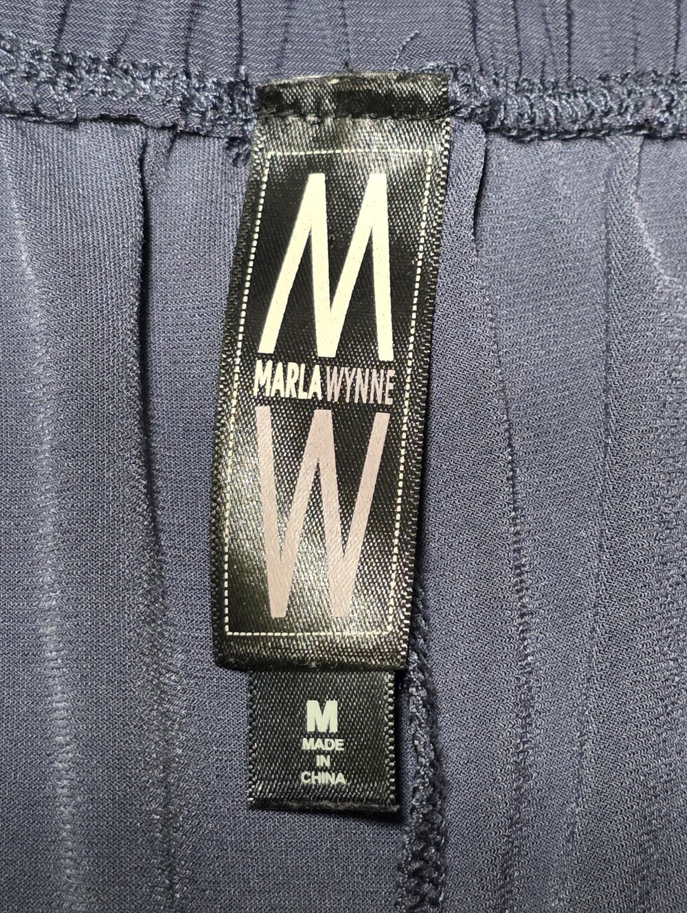 Marla Wynne Pull On Pants Wide Leg Trousers Blue Women's Size Medium - Picture 2 of 8